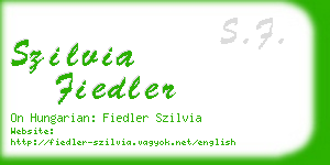 szilvia fiedler business card